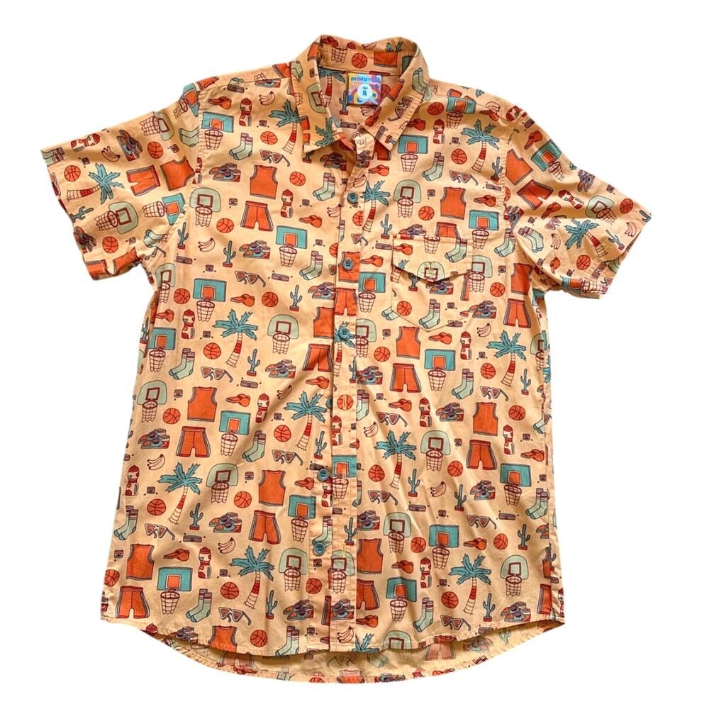Mokuyobi Slam Dunk Paradise Button Up Shirt Size XL XLarge Casual Cotton